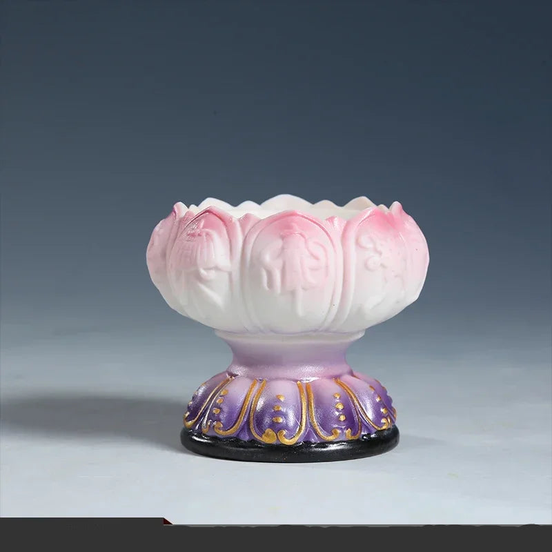 Ceramic lotus candle holder

Hand-painted lamp holder

Feng Shui home decor

Lotus butter lamp

Handmade tea light holder

Oriental room accessories

Meditation room decor

Artisanal ceramic ornament

Spiritual home gift