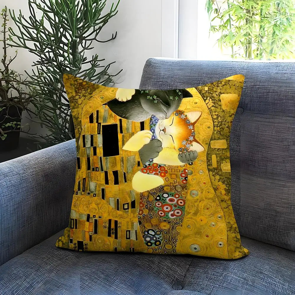 clHouse & Hme
Gustav Klimt cushion cover 

The Kiss pillow cover

Artistic sofa cushions

Reversible art pillows

Luxury lounge decor

Skin-friendly cushion covers

Decorative lumbar pillow

Gifts for art lovers

Gold aesthetic home accessories