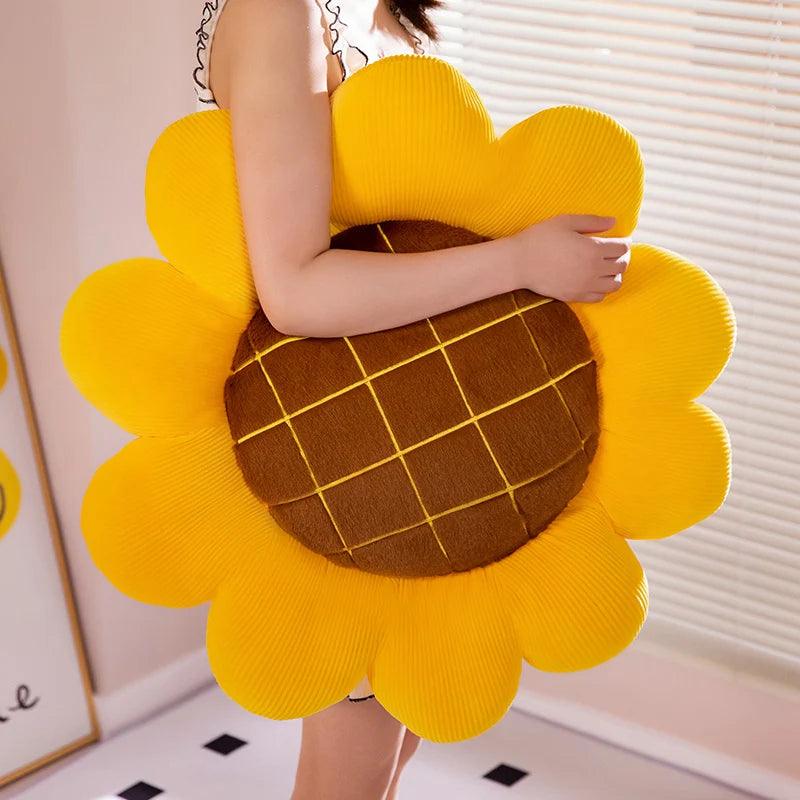Sunflower Pillow Plush Pillow Home Decor Bedroom Decor Nursery Decor Soft Cuddly Gifts Sunny Cozy