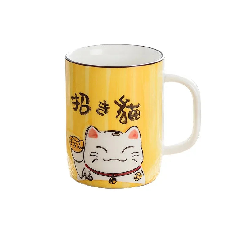 clHouse & Hme
Japanese Maneki-neko coffee cup Large 400ml tea mug Hand-painted kitchen drinkware Kawaii lucky cat water cup Green handle ceramic mug Unique gift for cat lovers Oriental style tea ware

#UKHomeDecor #BritishHome #UKGifts #HomeDécorUK #ShopUK