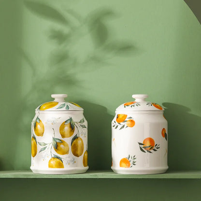 Lemon ceramic storage jar

Fruit shaped spice jar 

Citrus kitchen accessories

Lemon desktop organiser

Quirky food storage container

Yellow ceramic canister

Botanical kitchen supplies

Artisanal fruit storage bottle