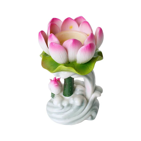 Ceramic lotus candlestick

Buddha Hall decoration

Lotus flower candle holder

Zen office decor

Ceramic meditation accessories

Spiritual home ornaments

Traditional Buddhist tools