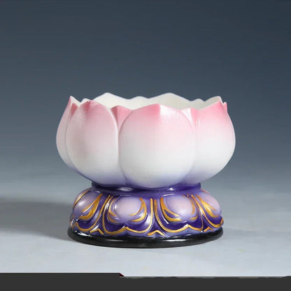 Ceramic lotus candle holder

Hand-painted lamp holder

Feng Shui home decor

Lotus butter lamp

Handmade tea light holder

Oriental room accessories

Meditation room decor

Artisanal ceramic ornament

Spiritual home gift