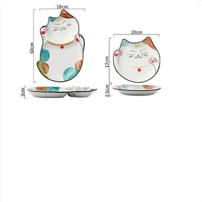 Kids Plate

Gift

Fun

Durable

Dishwasher Safe

Cute

Children's Dinnerware

Cartoon Cat Baby Ceramic Plate

Baby Plate