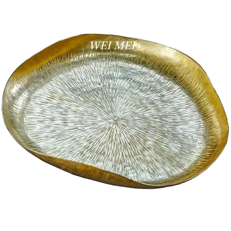 clHouse & Home
Vintage brass tray 

Handcrafted fruit plate

Irregular cheese platter

Antique style coffee tray

Decorative brass tableware

Artisan food serving plate

Handmade brass home decor

rustic kitchen accessories

Gold-tone serving tray