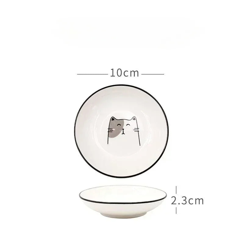 Cat ceramic sauce dish

Cute seasoning plate

Kawaii kitchen accessories

Soy sauce dip bowl

Cat lover kitchen gift UK

Mini dessert plate

Creative snack dishes

Sushi condiment bowl

Ceramic vinegar dish