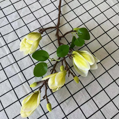 Silk magnolia bouquet

Artificial wedding flowers

Faux bridal bouquet

Magnolia floral props

Realistic silk flowers UK

Magnolia table centrepiece

Artificial garden decoration

DIY floral arrangement

Large faux magnolia stems