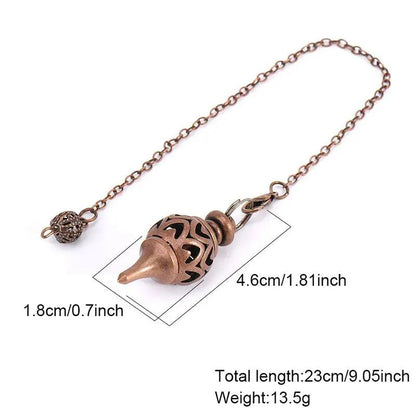 
Universe

Spiritual Growth

Spiritual Connection

Self-Discovery

Intuition

Inner Wisdom

Handcrafted

Energy Healing

Dowsing

Divination

Copper Pendulum

Answers
