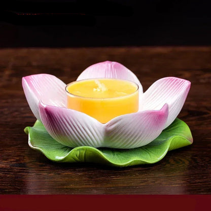 Ceramic lotus candle holder

Buddhist butter lamp holder

Feng Shui home decor UK

Lotus flower altar supplies

Spiritual home ornaments

Zen meditation accessories

Premium ceramic candle stand

High-grade Buddha ware

Decorative tea light holder