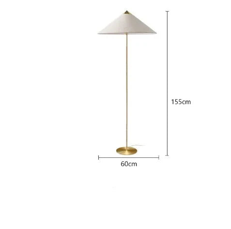 "Cone & Brass" Floor Lamp