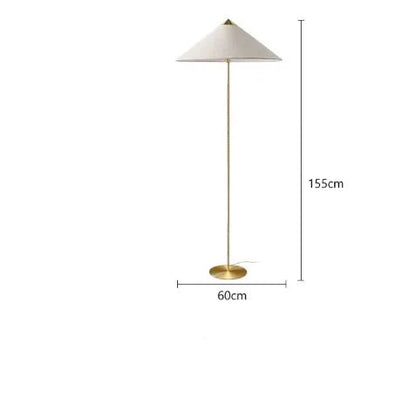 "Cone & Brass" Floor Lamp