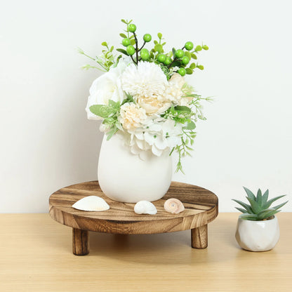 wooden tray

wooden stool display stand

wooden riser

wood plant holder

rustic decor

plant riser

patio decor

display stand