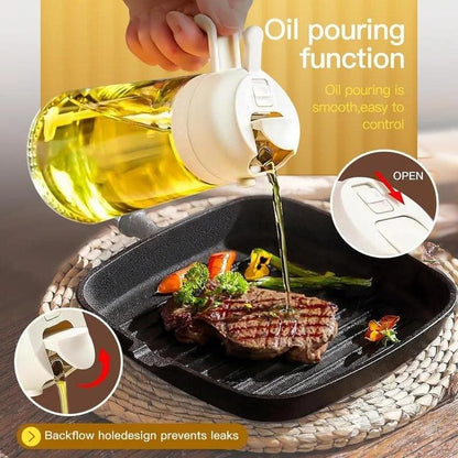Dispensador de aceite en aerosol: perfecto para distribuir aceite de oliva, vinagre y salsa de soja.