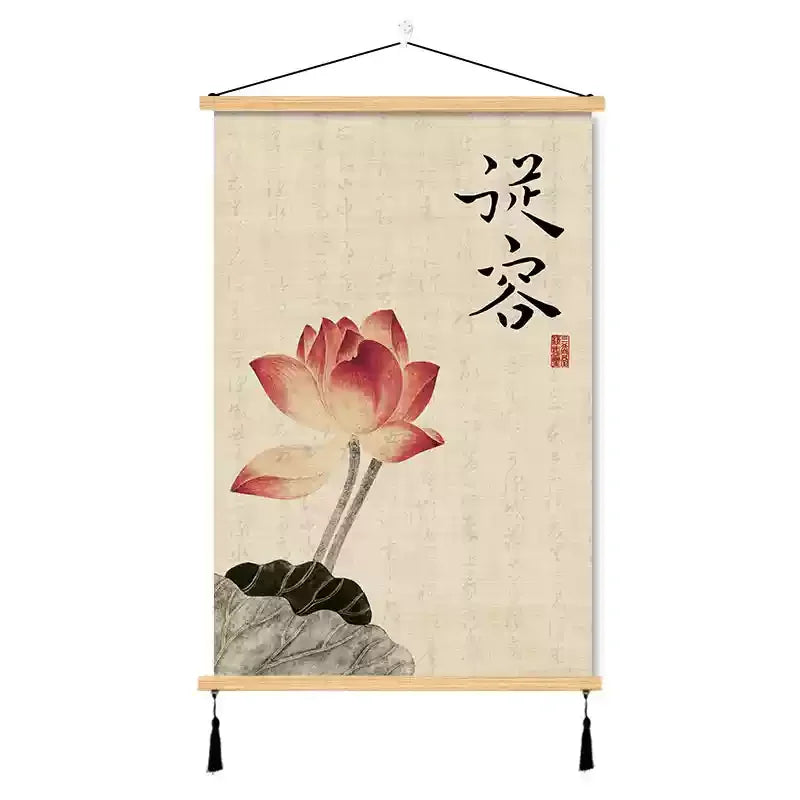 Zen wall art scroll

Buddhist calligraphy hanging

Feng Shui wall decor

Oriental canvas scroll

Spiritual home accessories

Traditional Chinese wall art

Mindfulness room decoration

Auspicious geomancy pendant

Meditation space art