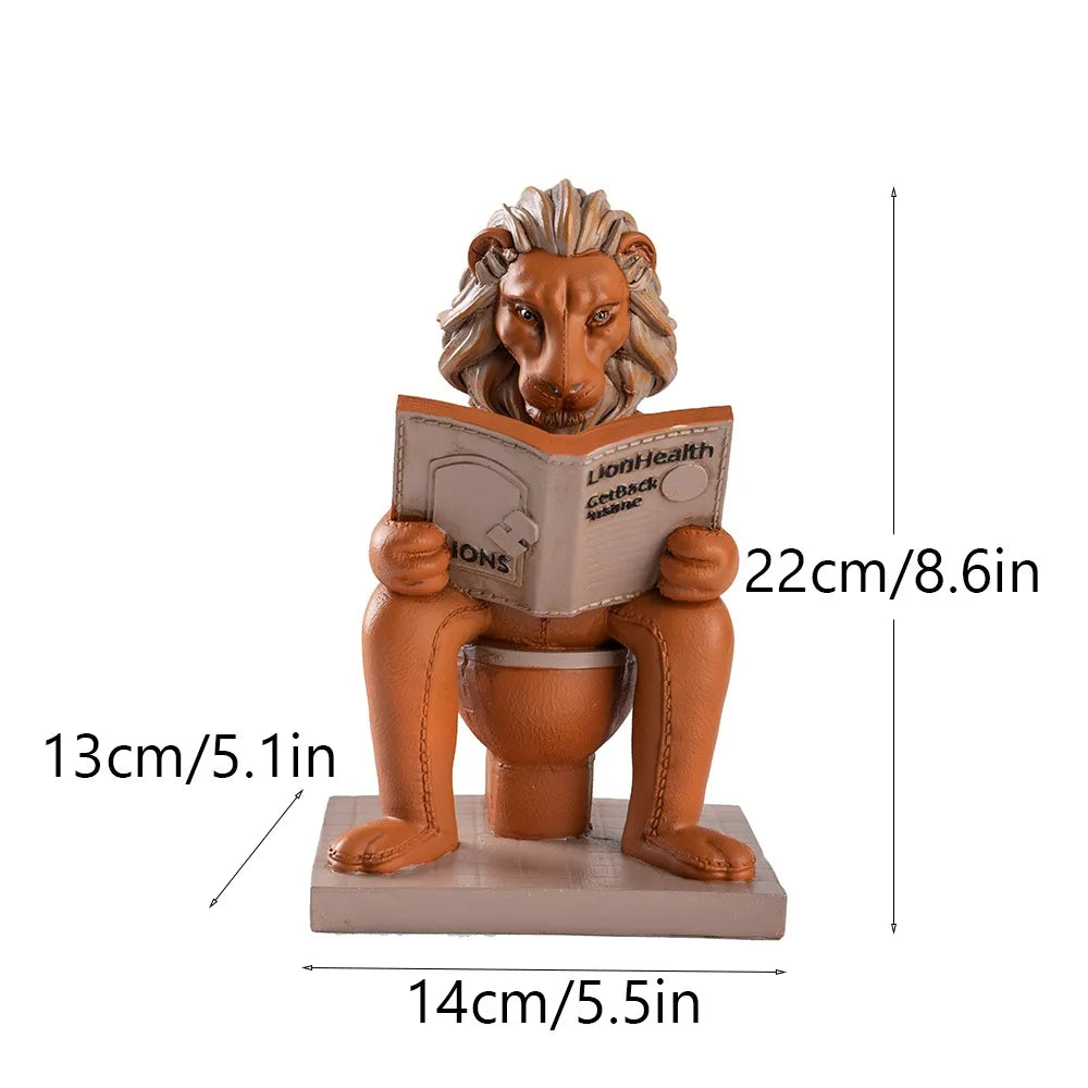 Lion statue decor 

King of the Jungle sculpture

Resin lion ornament

Regal bathroom decoration

Stately home accessories

Lion figurine for bookshelf

Animal sculptures for living room

Luxury lion interior decor

Safari themed home ornaments