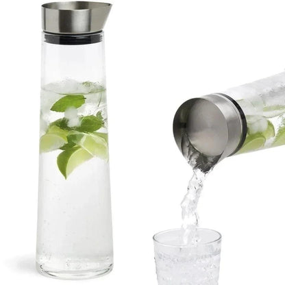 Carafe en verre pour eau chaude/froide : un rangement élégant pour vos boissons préférées