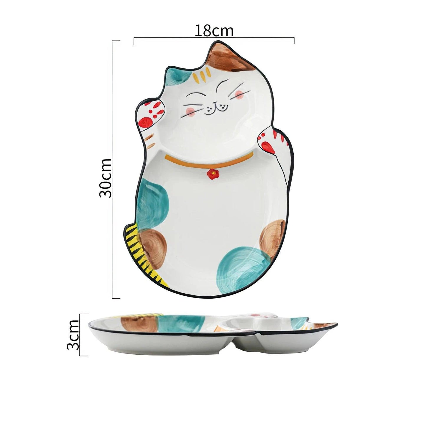 Kids Plate

Gift

Fun

Durable

Dishwasher Safe

Cute

Children's Dinnerware

Cartoon Cat Baby Ceramic Plate

Baby Plate