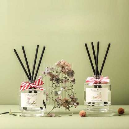 "Between Flowers" Reed Diffuser – Self Unbounded & Emerald Forest, glass bottles with black reeds | CL House