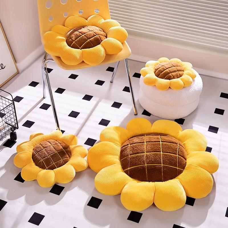 Sunflower Pillow Plush Pillow Home Decor Bedroom Decor Nursery Decor Soft Cuddly Gifts Sunny Cozy