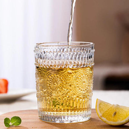Glass Cups Cold Drink Cups Iced Coffee Iced Tea Cocktails Stylish Durable High-Quality