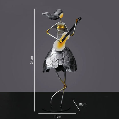 clHouse & Home
Wrought iron musician statues

Handcrafted metal figurines 

Jazz band home decor

Industrial music sculptures

Gift for music lovers

Bar and club table ornaments

Minimalist iron handicrafts

Office desk art figurines

Musical instrument statues