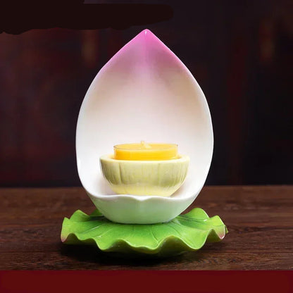 Ceramic lotus candle holder

Buddhist butter lamp holder

Feng Shui home decor UK

Lotus flower altar supplies

Spiritual home ornaments

Zen meditation accessories

Premium ceramic candle stand

High-grade Buddha ware

Decorative tea light holder
