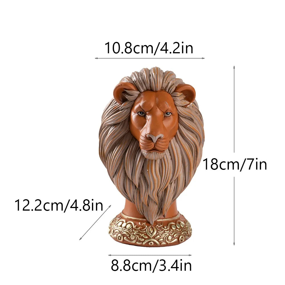 Lion statue decor 

King of the Jungle sculpture

Resin lion ornament

Regal bathroom decoration

Stately home accessories

Lion figurine for bookshelf

Animal sculptures for living room

Luxury lion interior decor

Safari themed home ornaments