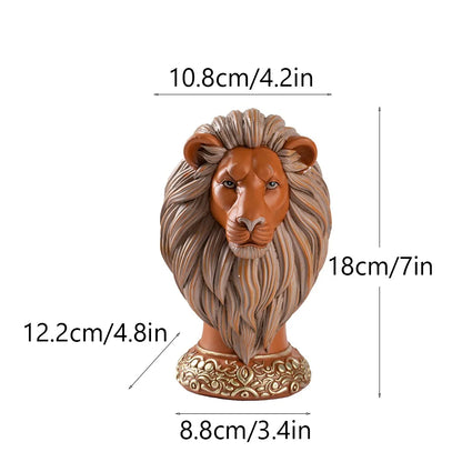 Lion statue decor 

King of the Jungle sculpture

Resin lion ornament

Regal bathroom decoration

Stately home accessories

Lion figurine for bookshelf

Animal sculptures for living room

Luxury lion interior decor

Safari themed home ornaments