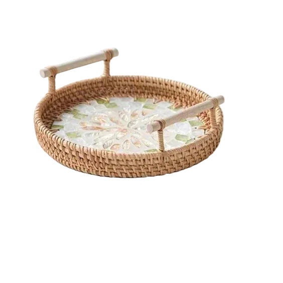 clHuse & Home
Rattan storage tray 

Shell inlay wicker basket

Boho living room organiser

Handcrafted jewellery tray

Round rattan tray with handles

Natural shell home decor

Artisan woven tray

Wicker trinket organiser