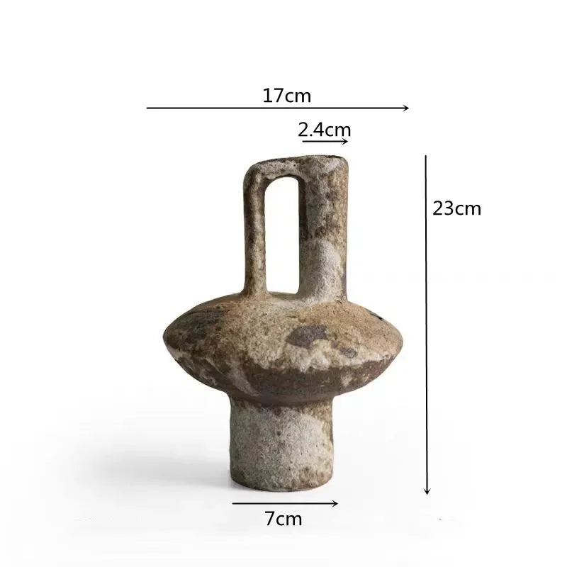 Wabi-sabi ceramic vase

Coarse pottery flower vase

Zen flower arrangement

Vintage rusty spotted vase

Minimalist desktop ornament

Rustic pottery UK

Earthy home decor

Stoneware Ikebana vase

Artisanal ceramic vessel