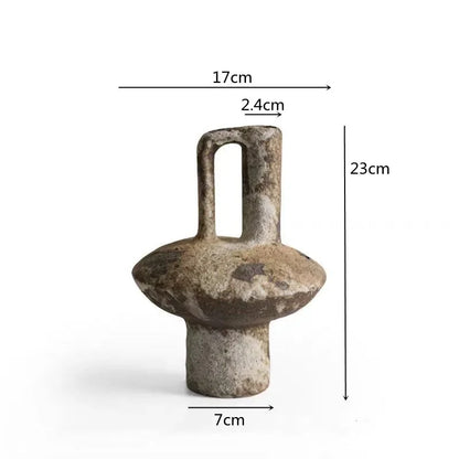 Wabi-sabi ceramic vase

Coarse pottery flower vase

Zen flower arrangement

Vintage rusty spotted vase

Minimalist desktop ornament

Rustic pottery UK

Earthy home decor

Stoneware Ikebana vase

Artisanal ceramic vessel