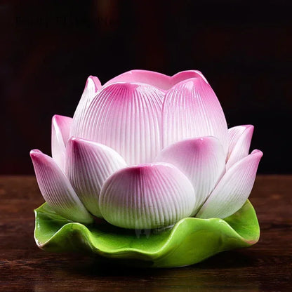 Ceramic lotus candle holder

Buddhist butter lamp holder

Feng Shui home decor UK

Lotus flower altar supplies

Spiritual home ornaments

Zen meditation accessories

Premium ceramic candle stand

High-grade Buddha ware

Decorative tea light holder