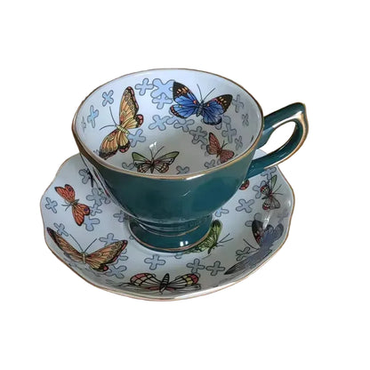 "Green bone china teacup..."