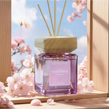 Signature Scent reed diffuser 200ml — English Pear Freesia — frosted white glass bottle with natural reed sticks — CL House