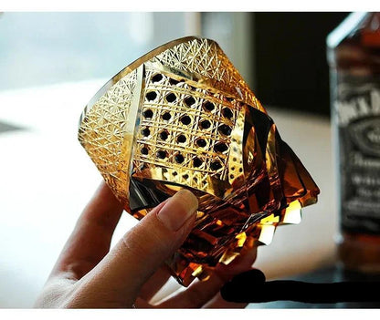 Whiskey Glass Amber Crystal Handcrafted Luxury Elegant Unique Hand-Cut Special Occasions Connoisseur

Utensils Drinkware

Home Decor Gift