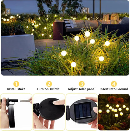 Inusitado Incanto Solar Firefly Lights Outdoor Lighting Garden Decor Enchanted Garden Whimsical Unique Gift Eco-Friendly Solar Powered String Lights