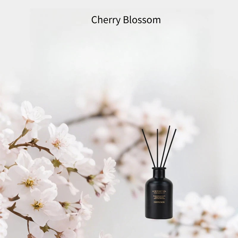 Bloom & Drift Reed Diffuser Set – Cherry Blossom fragrance, 250ml glass bottle with reed sticks | CL House