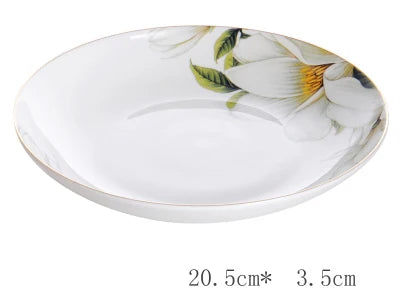 Lily flower soup plates

Porcelain lunch plates 

Deep ceramic cooking dish

Floral porcelain dinnerware

BBQ chafing dish insert

Botanical dining plates

Luxury ceramic soup bowls

White lily porcelain dish

Elegant table service