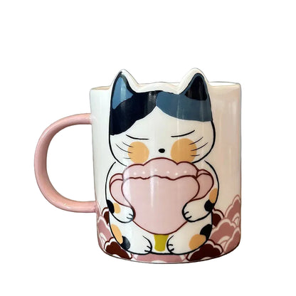 clHouse & Home
Lucky Cat ceramic mug UK Large 500ml porcelain cup Japanese Maneki-neko coffee mug Simple cartoon cat drinkware Office desk lucky cat mug Couple’s porcelain mug set Extra large tea cup UK Minimalist cat lover gift