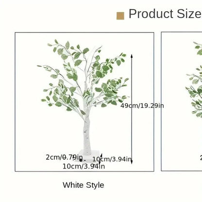 Susurro de primavera: Lámpara de árbol de hojas verdes DIY