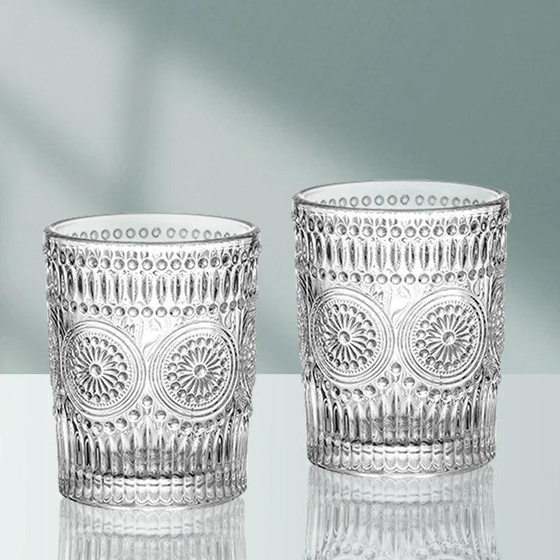 Glass Cups Cold Drink Cups Iced Coffee Iced Tea Cocktails Stylish Durable High-Quality