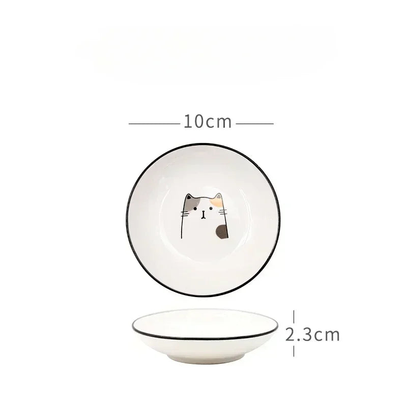 Cat ceramic sauce dish

Cute seasoning plate

Kawaii kitchen accessories

Soy sauce dip bowl

Cat lover kitchen gift UK

Mini dessert plate

Creative snack dishes

Sushi condiment bowl

Ceramic vinegar dish