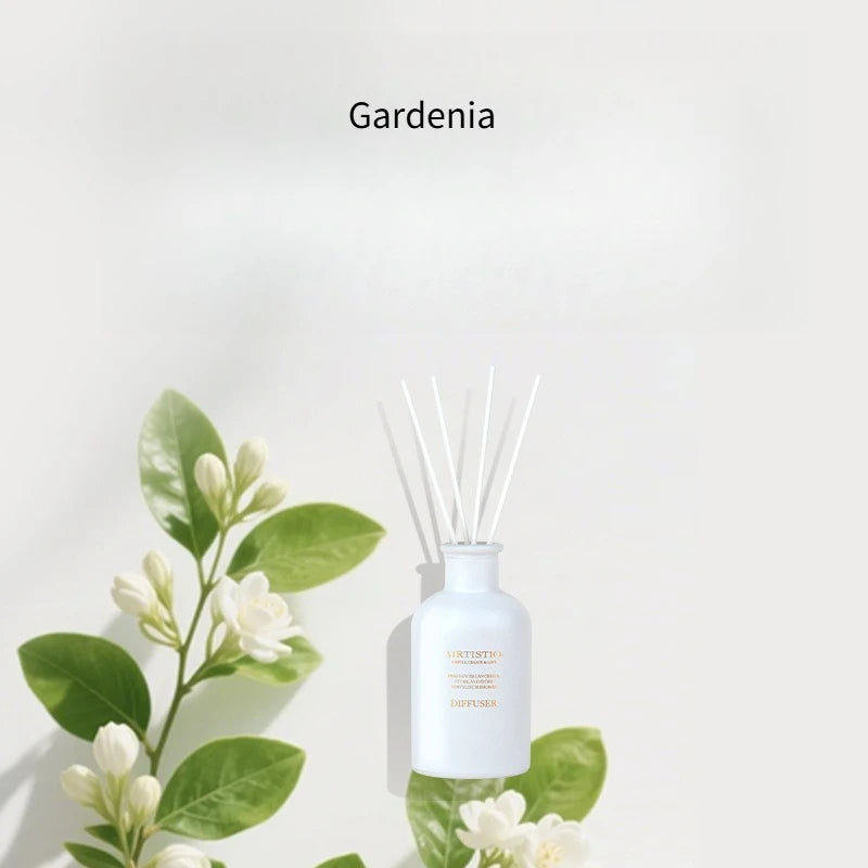 Bloom & Drift Reed Diffuser Set – Gardenia fragrance, 250ml glass bottle with reed sticks | CL House