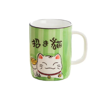 clHouse & Home
Japanese Maneki-neko coffee cup Large 400ml tea mug Hand-painted kitchen drinkware Kawaii lucky cat water cup Green handle ceramic mug Unique gift for cat lovers Oriental style tea ware

#UKHomeDecor #BritishHome #UKGifts #HomeDécorUK #ShopUK