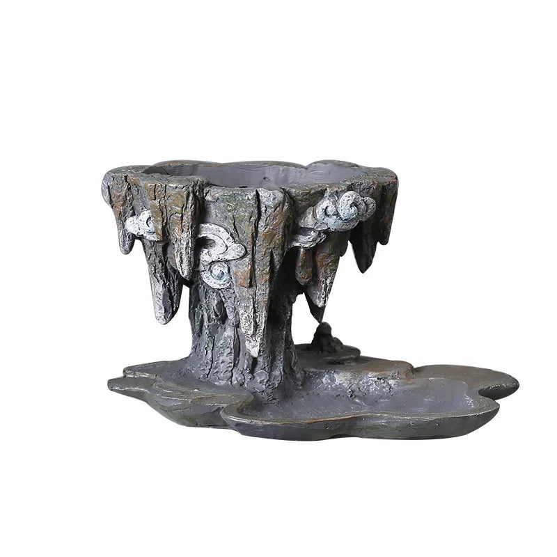 Floating Rock" Bonsai Planter — Small and Large sizes comparison