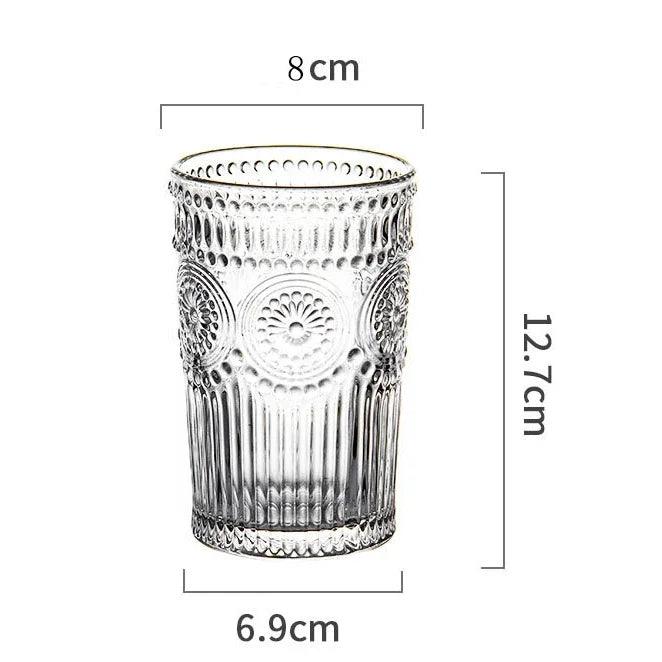 Glass Cups Cold Drink Cups Iced Coffee Iced Tea Cocktails Stylish Durable High-Quality