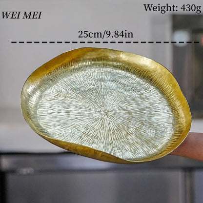 clHouse & Home
Vintage brass tray 

Handcrafted fruit plate

Irregular cheese platter

Antique style coffee tray

Decorative brass tableware

Artisan food serving plate

Handmade brass home decor

rustic kitchen accessories

Gold-tone serving tray