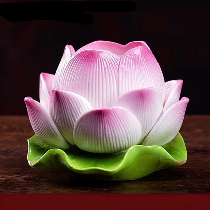 Ceramic lotus candle holder

Buddhist butter lamp holder

Feng Shui home decor UK

Lotus flower altar supplies

Spiritual home ornaments

Zen meditation accessories

Premium ceramic candle stand

High-grade Buddha ware

Decorative tea light holder