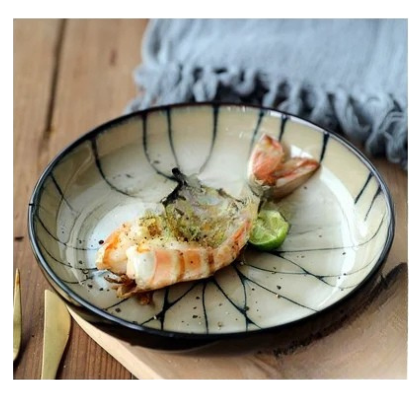"Lotus Web" Ceramic Dinner Plate