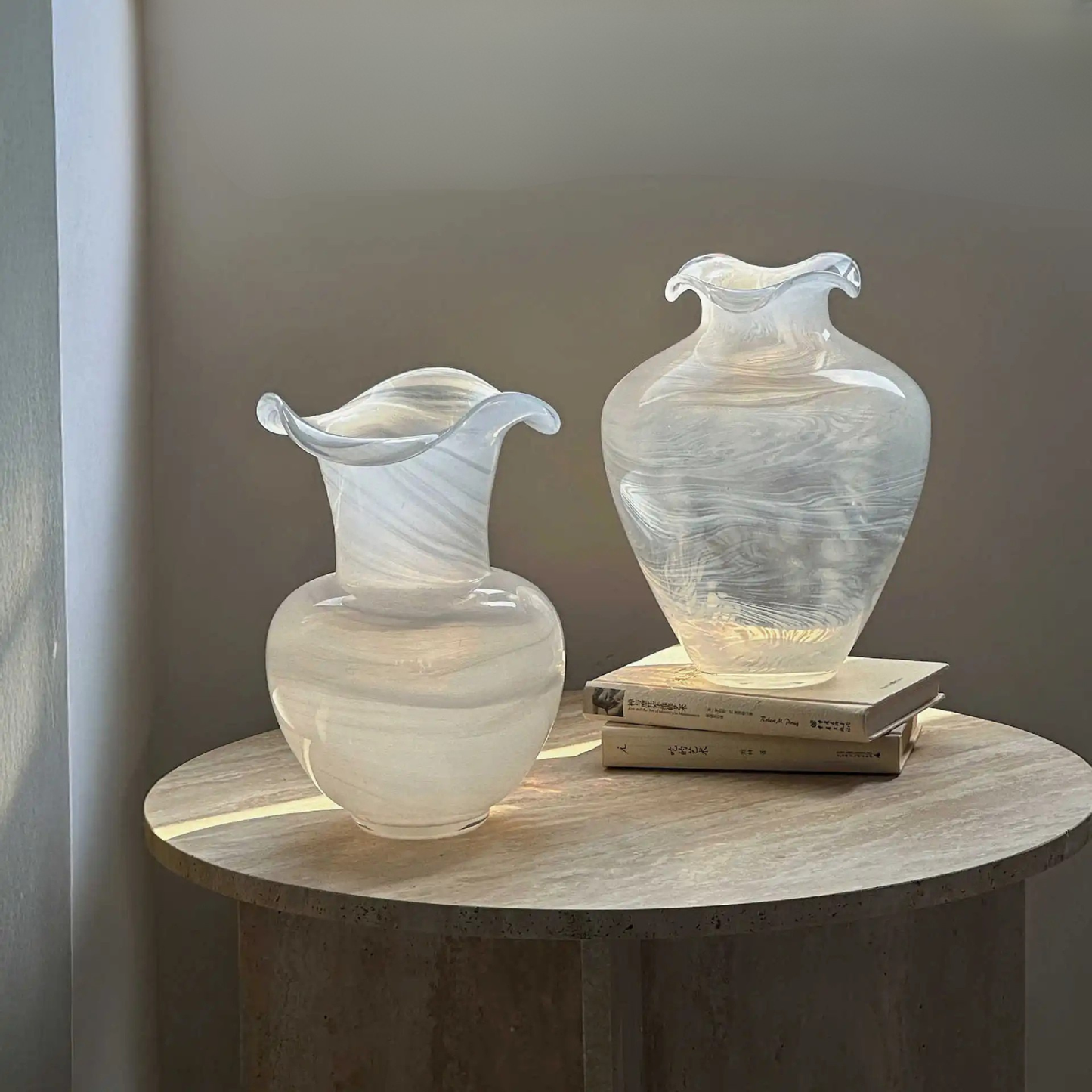 "Petal Wave" Handblown Glass Vase